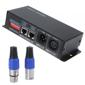 DC12-24V 3 canales DMX512 Decorder DMX512 rgb LED controlador